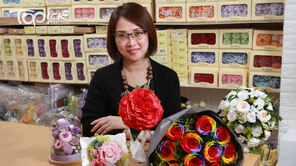 嘉馥（Kafook Florist）高級保鮮花專門店老闆劉于玲（Elaine）。（曾有為攝）