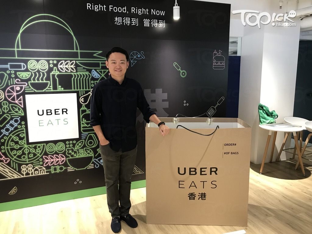 UberEATS總經理林灝哲表示，過去1年有逾3500名夥伴幫忙送餐。(梁巧恩攝)
